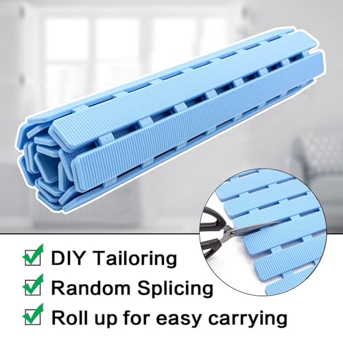 BEMISO Shower Mat Non Slip Bathtub Mat 27.5 x 15.7 Inch Bath Mat for Tub - color: Blue, size: 27.5 x 15.7 inches