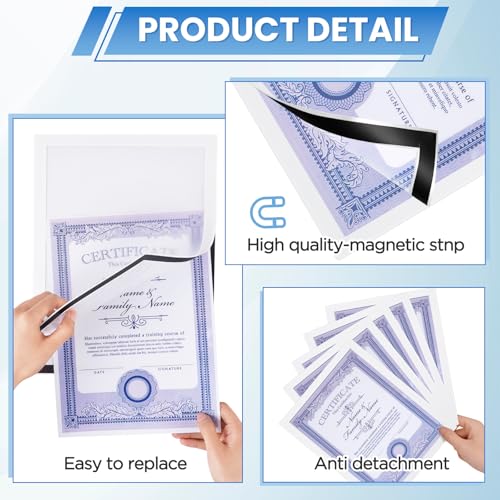 20 Pack Magnetic Sign Holder 8.5x11 inches with Magnetic Border - color: 20 Pack White, size: 8.5x11