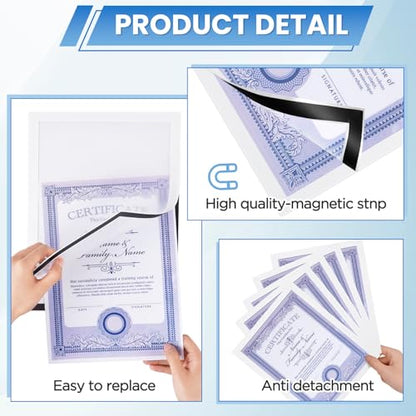 20 Pack Magnetic Sign Holder 8.5x11 inches with Magnetic Border - color: 20 Pack White, size: 8.5x11