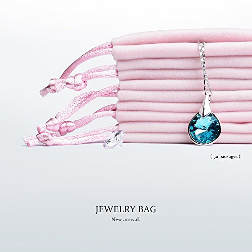 Oirlv Velvet Drawstring Pouches 2.76x3.54 Inch Pink Jewelry Travel Bags - color: Pink