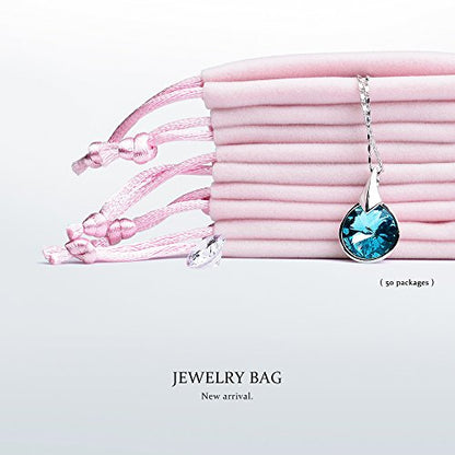 Oirlv Velvet Drawstring Pouches 2.76x3.54 Inch Pink Jewelry Travel Bags - color: Pink