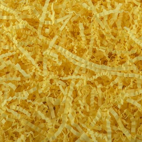 Caleihd Crinkle Cut Paper Shred Filler Gift Cushion Streamer Yellow - color: Yellow