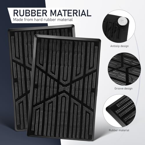 PRETYZOOM 2-Pack Car Floor Mat Carpet Heel Pad Foot Pedal