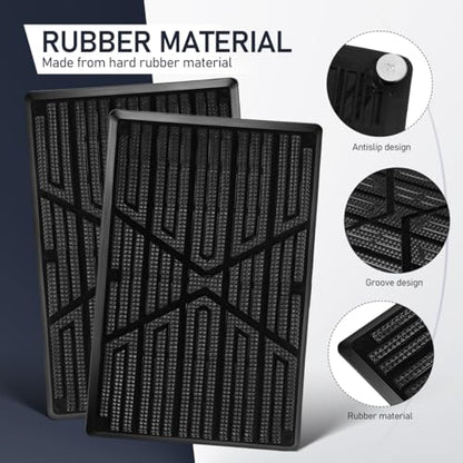 PRETYZOOM 2-Pack Car Floor Mat Carpet Heel Pad Foot Pedal