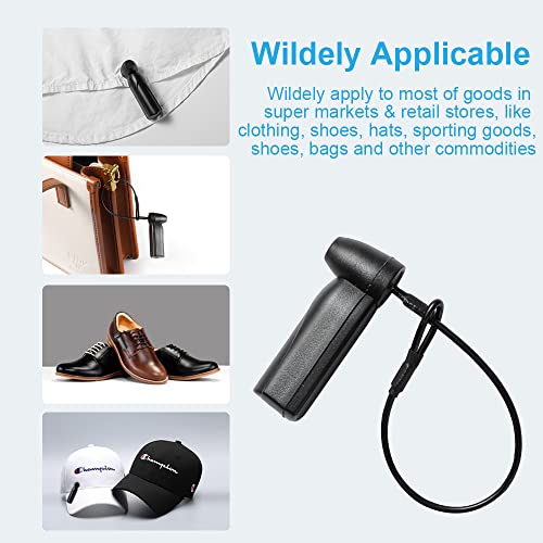 250Pcs 58Khz AM Security Clothing Tags Black Retails EAS Clothes Tag with 250 Pins and 100 Lanyards - style: 250 Black Tags + 100 Lanyards