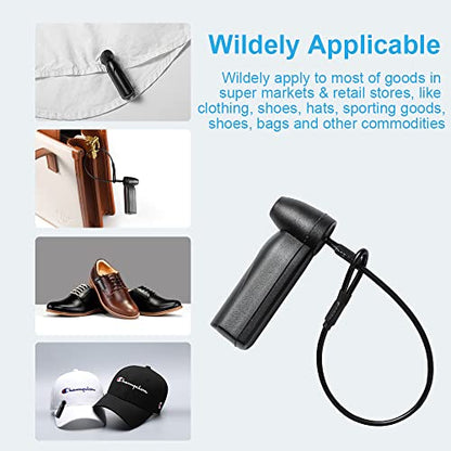 250Pcs 58Khz AM Security Clothing Tags Black Retails EAS Clothes Tag with 250 Pins and 100 Lanyards - style: 250 Black Tags + 100 Lanyards