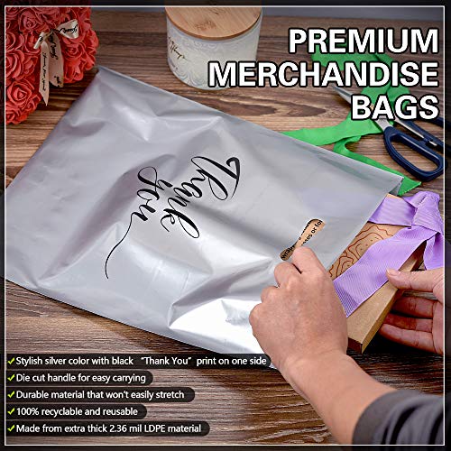 Rainbows & Lilies Thank You Bags with Handles, 100pk 12" x 15", 2pk Bundle
