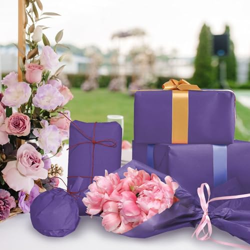 120 Sheets 14 x 20 Inch Purple Tissue Paper for Gift Bag Wrapping - color: Purple