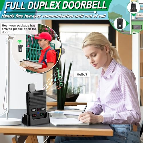 Doorbells, Full Duplex Intercom Long Range Wireless Door Bell - size: 1Transmitter+2 Receiver