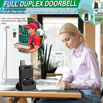 Doorbells, Full Duplex Intercom Long Range Wireless Door Bell - size: 1Transmitter+2 Receiver
