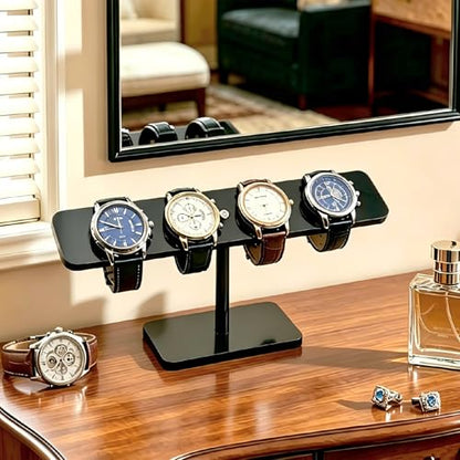 Watch Display Stand Acrylic, Bracelet Jewelry Holder Rack Countertop, Black - color: Black
