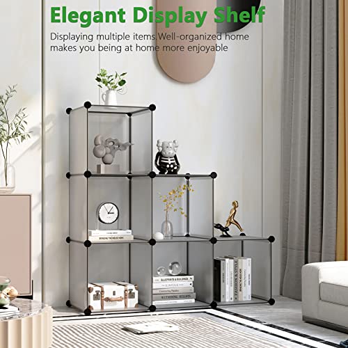 C&AHOME 6-Cube Storage Organizer Cube Shelf Closet Storage Bookcase, Grey - color: Grey