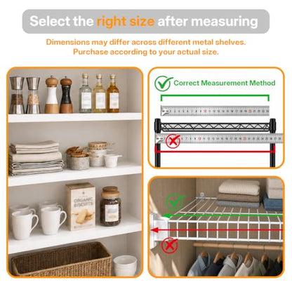 CLICLIE Wire Shelf Covers, 32" W X 12" D PVC Wire Rack Covers for Pantry - size: 32"W x 12"D