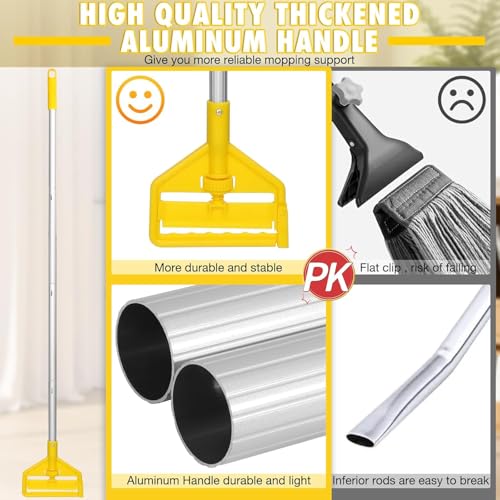 VOUBIEN Commercial Mop Handle Heavy Duty,60" Industrial Mop Stick - size: 1 Pack Mop Handle