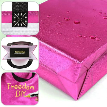 KeerxunBag Magenta Gift Bags - 12pk - Reusable - With Inner Liner Paper - color: Magenta