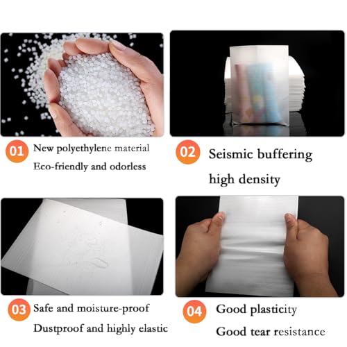 【Ultimate】Moving Packing Kit: 40 EPE Foam Pouches, Sheets, Fragile Stickers for Dishes Glassware - Complete Box Lining & Void Fill Protection Set