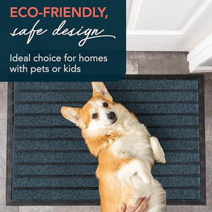 ubdyo Extra Durable Door Mat Outside Entrance (36" x 24", Bright Blue) - color: Bright Blue, size: 36" x 24" (Rectangular)