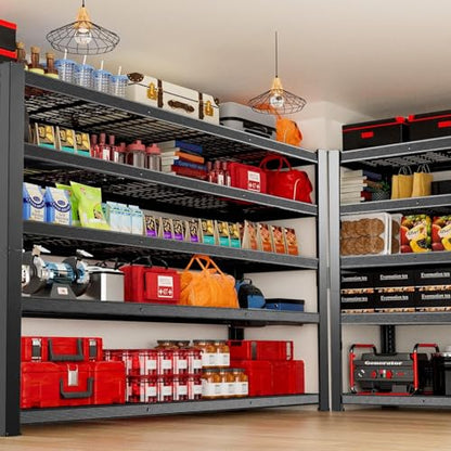 62" W 3050LBS Storage Shelves Unit,5 Tier Heavy Duty Metal Shelving Unit and Storage Large Rack,72" H x62 W x24 D Adjustable Metal Shelving Unit,Garage Shelves for Basement,Warehouse - size: 24x62x72