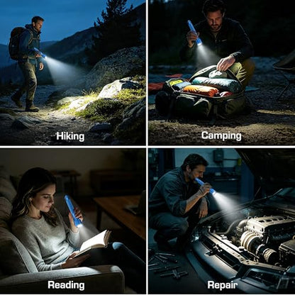 EverBrite Tactical Flashlight, 900 Lumen Zoomable, 3 Light Modes - color: Blue, size: Large