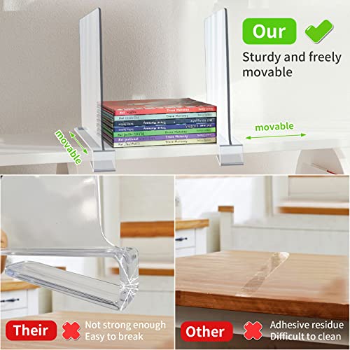 Acrylic Shelf Dividers, 10 Pack Clear Organizers for Closet Organization - color: 10pcs