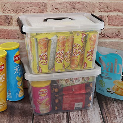 6 Quart Plastci Storage Box, Clear Storage Bins Totes Containers Set of 4 - size: 6 Quart