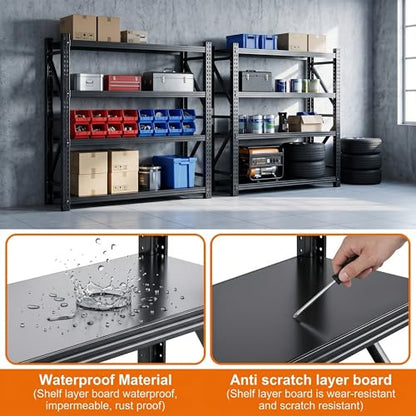 3000LBS Storage Shelves,Garage Shelving Heavy Duty,4-Tier Adjustable Metal Storage Shelves,Reinforced Steel Storage Rack for Garage,Basement,Utility Room,36" W x 16" D x 71" H