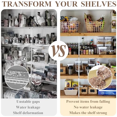 5 Pack Wire Shelf Covers,28x16x2in Wire Rack Covers for Pantry - color: #01 White, size: 28x16x2 in