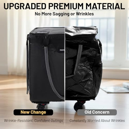 66L Rolling Grocery Bag on Wheels with Washable Leak-Resistant Liner - color: Black - a, size: Medium