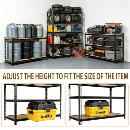 72" H Heavy-Duty Garage Shelving | Metal Garage Storage Racks, 3,500-pound Capacity; Adjustable Shelving for Garage Storage, Multi-Purpose Shelving Unit,72H*36.04W*16D - size: 72H*36.04W*16D