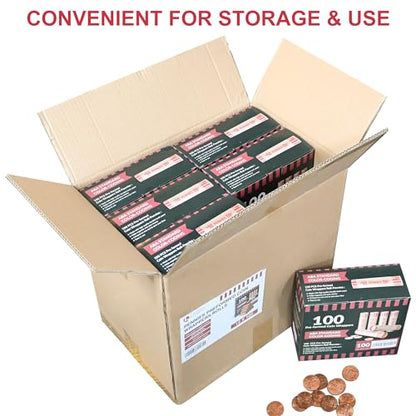 LLIKED 1,200 PCS Pennie Preformed Coin Roll Wrappers-Pennies - size: 1200 Pennies Coin Rolls