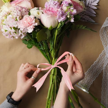 218 Yards Raffia Paper Craft Ribbon Packing Paper Twine, 1/4 Inch by 218 Yards - color: Pink
