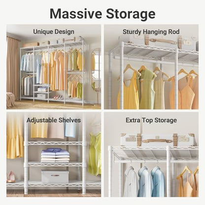 VIPEK V40 Heavy Duty Clothes Rack, Modular Closet System Clothing Rack - color: White, size: V40 Regular