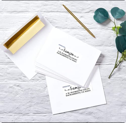 Personalized Address Labels, 250 Rolls, 2.6"L x .75"H - White Matte Finish - Made in USA - size: Roll of 50 Labels