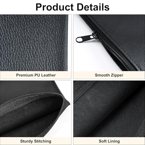 Chelmon 3 Pack Money Bags with Zipper - 11x6 Inch Cash Organizer Pouch for Daily Use & Travel, Durable Storage for Cash, Invoices, Cosmetics and Credit Cards