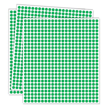 1/4" Green Dot Stickers Small Tiny Mini Little Circle Stickers - color: Green, size: 1/4 INCH