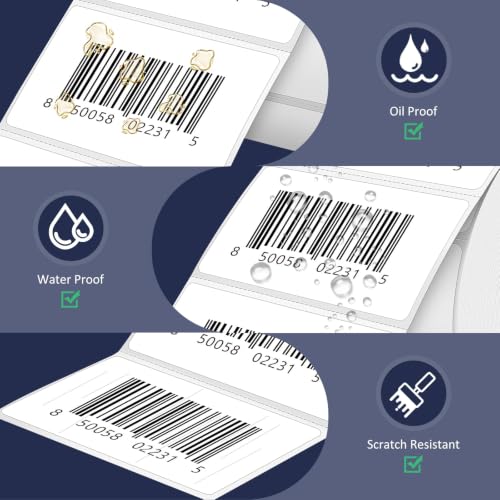 LLIKED 2.25" x 1.25" Direct Thermal Labels, 1000 Barcode Address Labels - size: 2.25"x1.25"-1 Roll