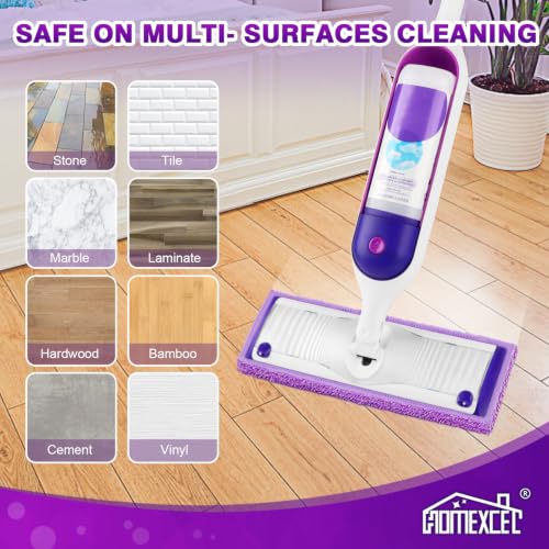 HOMEXCEL Microfiber Mop Pads 8 Pack for Swiffer PowerMop 13"-15" Washable - size: 8 Pack