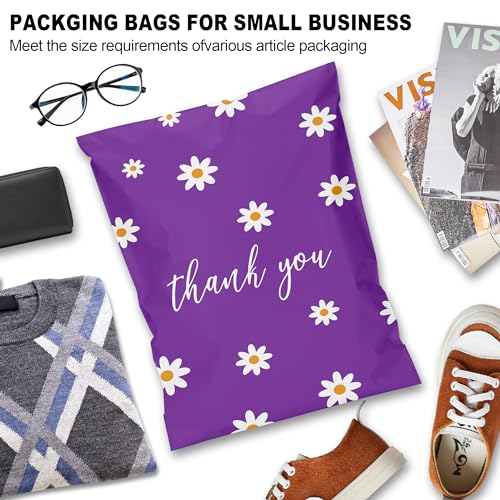 JinRuiKJ Thank You Poly Mailer 14.5x19 50 Pack, Chrysanthemum Design - color: Chrysanthemum, size: 14.5x19'' - 50 Pack