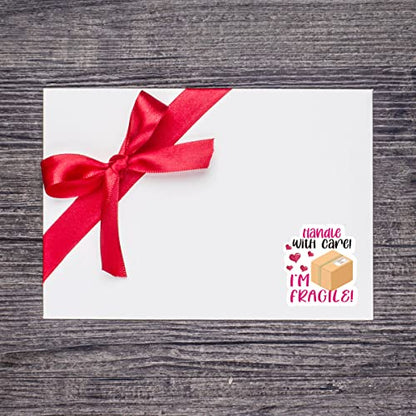 Funny Fragile Stickers,Handle with Care Stickers for Small Business Package Packing 500 Labels Per Roll - color: Handle With Care Sticker