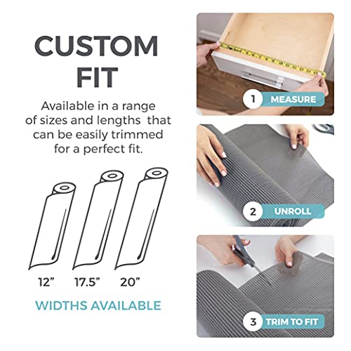 HOME GENIE Shelf Drawer and Cabinet Liner, Non Adhesive, 12x20 Teal - color: Teal, style: 12" x 20'