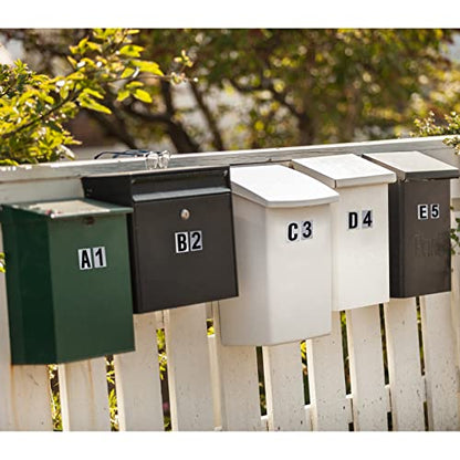 Zonon 8 Sheets Mailbox Numbers Letters Stickers,1 Inch,Black in Silver - color: Black in Silver, size: 1 Inch