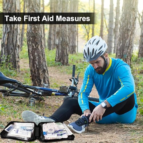 First Aid Kit 300PCS Car Home Camping Essentials Black 1st Aid - style: Black-300Pcs