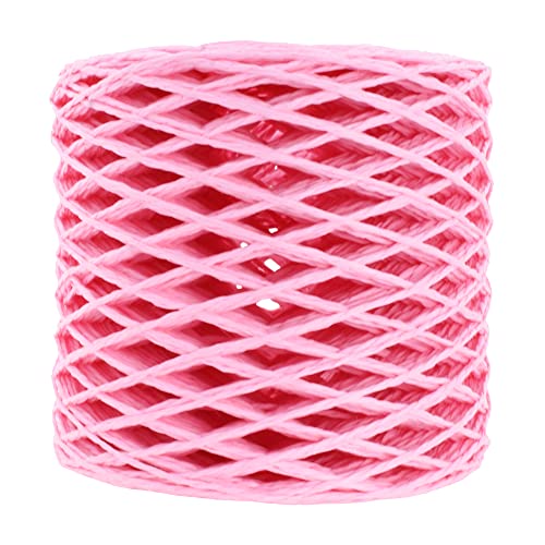 Mandala Crafts Pink Natural Raffia Yarn for Crochet Gift Wrapping - color: Pink, size: 1/16 Inch 200 Yards Raffia Yarn