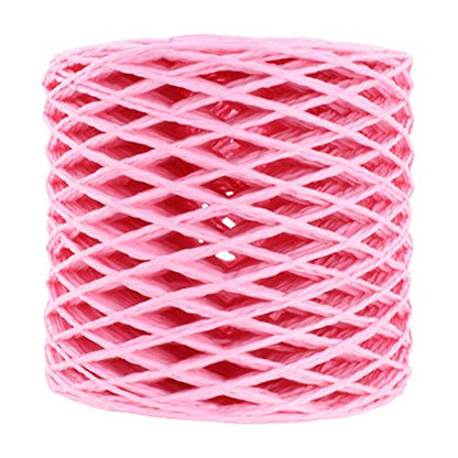 Mandala Crafts Pink Natural Raffia Yarn for Crochet Gift Wrapping - color: Pink, size: 1/16 Inch 200 Yards Raffia Yarn