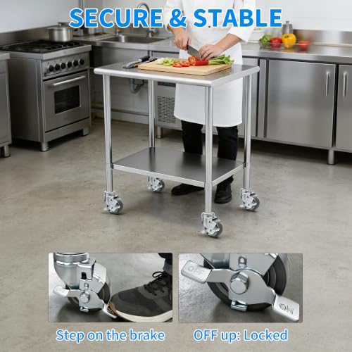 MySit 3 Inch Expanding Stem Casters with Side Brake Set of 4 - size: 3 inch