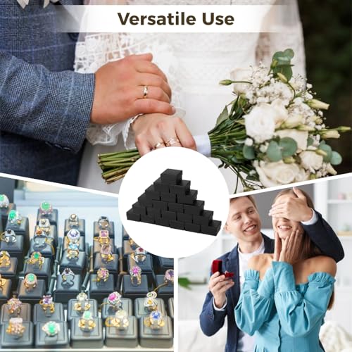 200 Pcs Cardboard Jewelry Gift Boxes Bulk, 2 x 2 in Black Boxes
