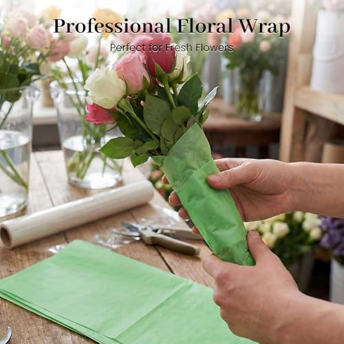 Koogel 330 Sheets Green Tissue Paper, 14 X 10 inches - color: Green