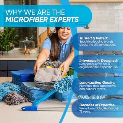 Microfiber Cleaning Cloth - 12 Pack | Better Quality All Purpose Towels | Great for Home, Clean, Dust, Polish | Soft, Absorbent, Durable | Wash 100s of Times | Black Gray Blue - color: Black, Gray, Blue