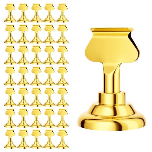 Urban Deco 36 Pieces Table Card Holder Place Card Holders 1.7 inches Gold Steel Card Holders for Photos, Food Signs, Memo Notes, Weddings, Restaurants, Birthdays(Gold 36PK) - color: Gold 36PK