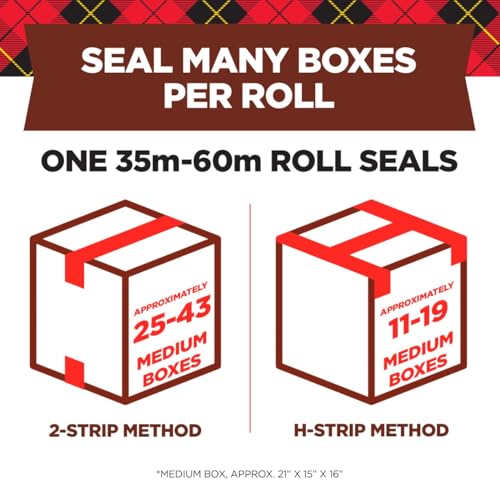 Scotch Commercial-Grade Heavy Duty Packaging Tape 6-Pack – 1.88″ x 54.6 yd Rolls (3″ Core) for Packing, Shipping, Mailing & Moving Boxes, Clear, Strong Hot-Melt Adhesive, Guaranteed to Stay Sealed